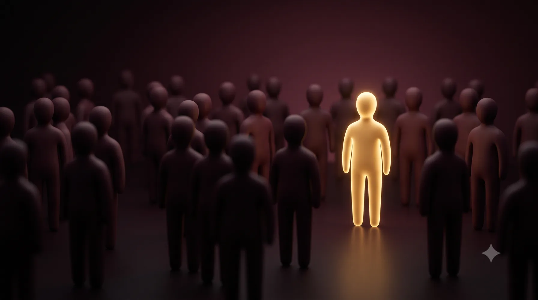 A candidate standing out from the crowd